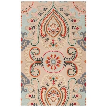 Safavieh 4 x 6 ft. Bella Rectanglar Wool Hand Tufted Rug Beige & Blue BEL118B-4